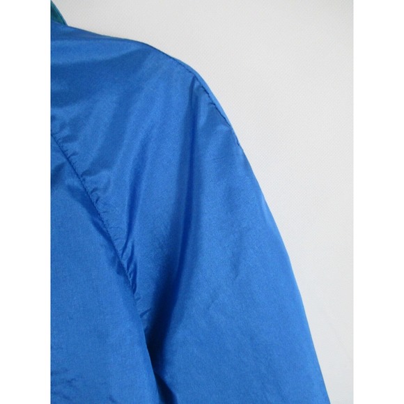 The Totes Coat 8 Jacket Trench Rain Belted Blue Light Nylon 80's Vintage - Picture 5 of 5